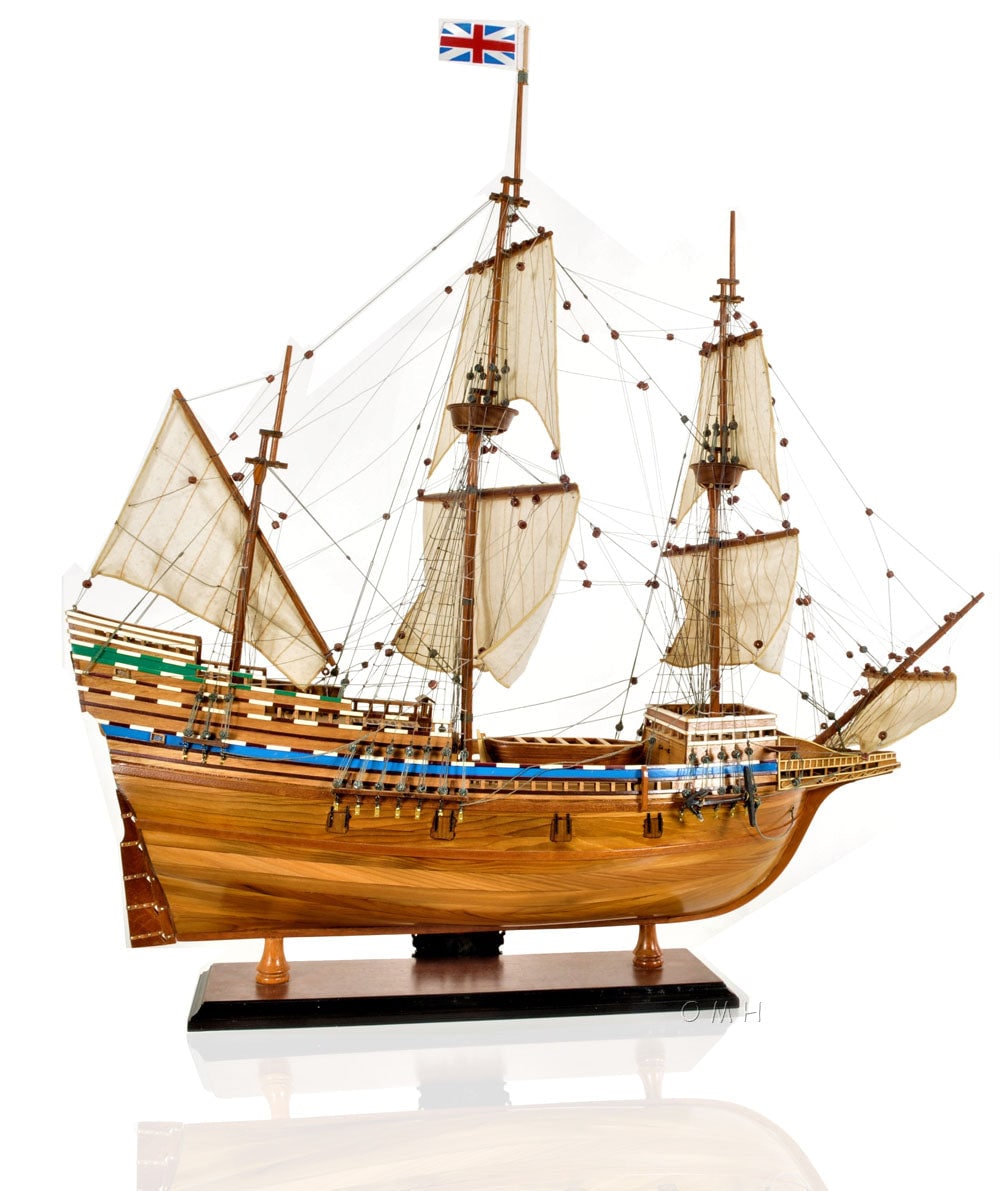 ALDO Hobbies & Creative Arts> Collectibles> Scale Model L: 30 W: 5 H: 30 Inches / NEW / Wood Mayflower Pilgrims Tall War Ship  Exclusive Edition Wood Model Sailboat Assembled