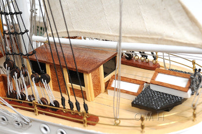 ALDO Hobbies & Creative Arts> Collectibles> Scale Model L: 34.5 W: 12 H: 25 Inches / NEW / Wood Denmark Holland Navy Tall War Ship Large Wood Model Sailboat Assembled