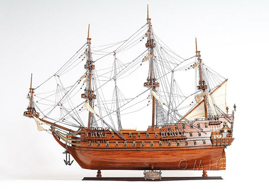 ALDO Hobbies & Creative Arts> Collectibles> Scale Model L: 36.7 W: 11.75 H: 31.7 Inches / NEW / Wood De Zeven Provinciën Dutch Roya Navy Tall Ship Wood  Large Model Sailboat Assembled