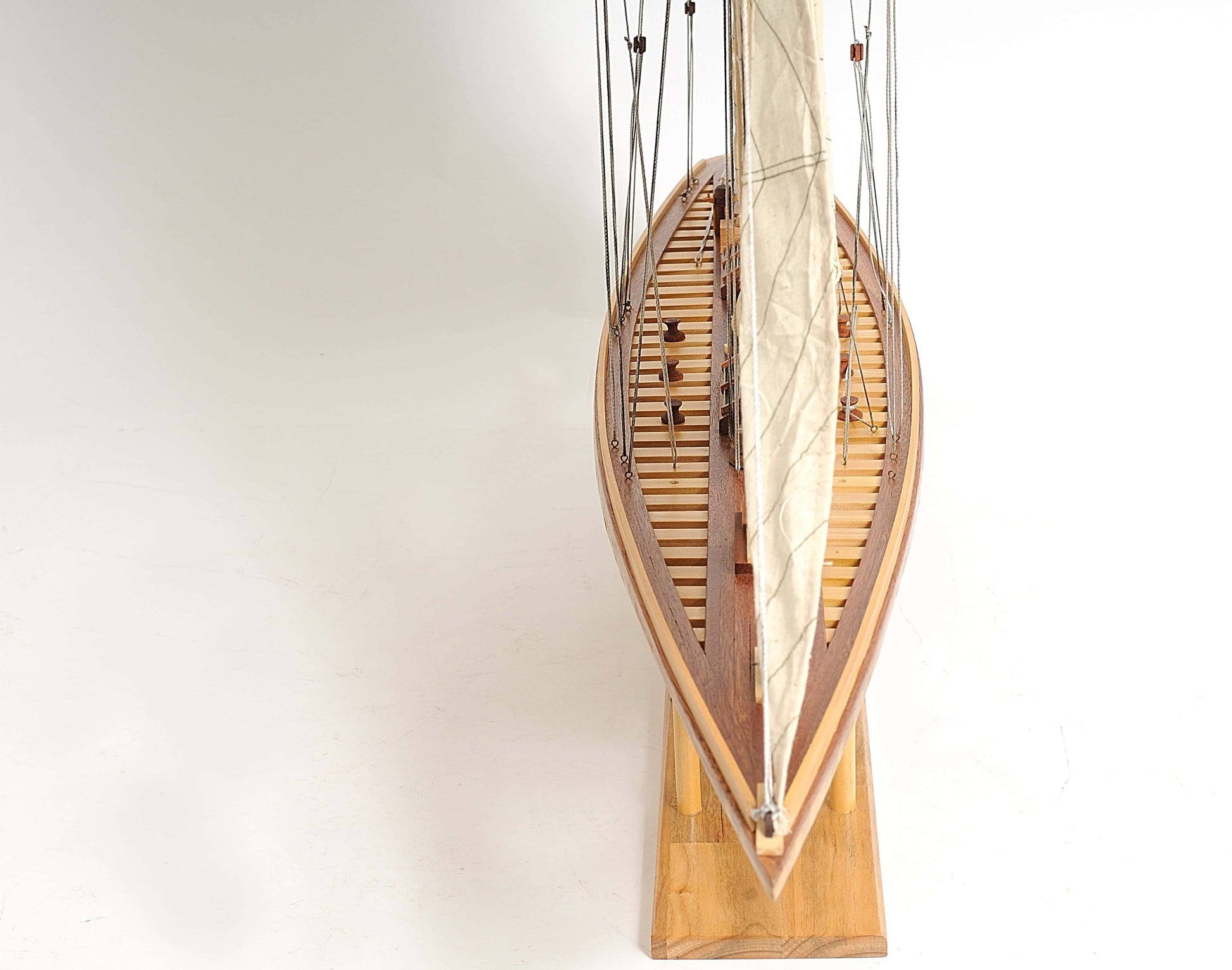 ALDO Hobbies & Creative Arts> Collectibles> Scale Model L: 38 W: 7 H: 46 Inches / NEW / Wood America's Cup Shamrock V is the J Class Classic Sailing Yacht Open Hull Medium Wood Model