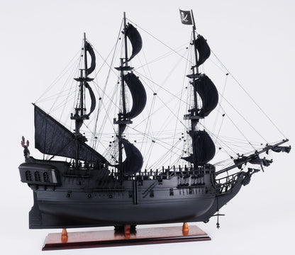 ALDO Hobbies & Creative Arts> Collectibles> Scale Model L: 40 W: 13.75 H: 39.25 Inches / NEW / Wood Black Pearl Pirates of The Caribbean Large Tall Ship Wood Model Sailboat With Table Top Display Case Assembled