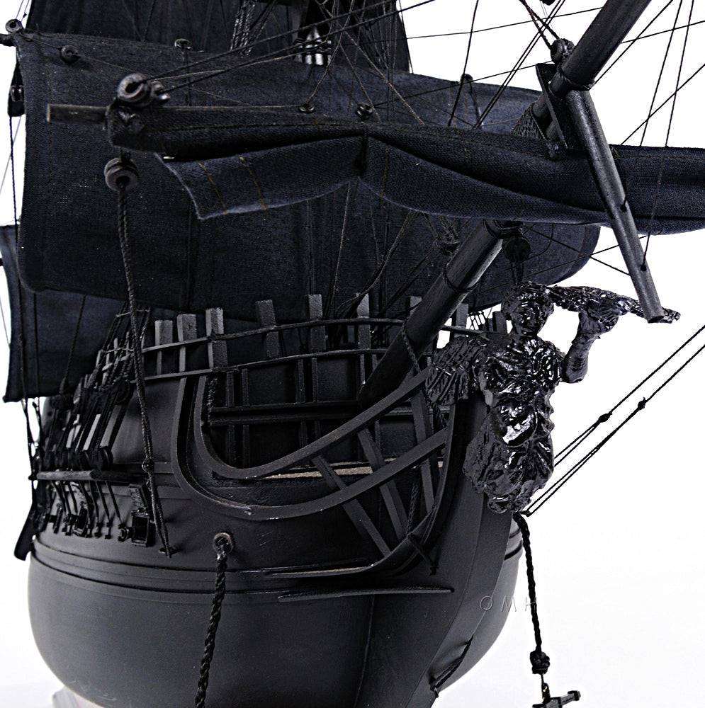 ALDO Hobbies & Creative Arts> Collectibles> Scale Model L: 40 W: 13.75 H: 39.25 Inches / NEW / Wood Black Pearl Pirates of The Caribbean Medium Tall Ship Wood Model Sailboat With Table Top Display Case Assembled