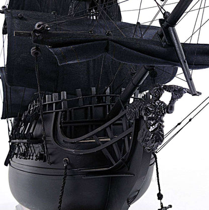ALDO Hobbies & Creative Arts> Collectibles> Scale Model L: 40 W: 13.75 H: 39.25 Inches / NEW / Wood Black Pearl Pirates of The Caribbean Medium Tall Ship Wood Model Sailboat With Table Top Display Case Assembled