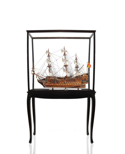 ALDO Hobbies & Creative Arts> Collectibles> Scale Model L: 40 W: 13.75 H: 69 Inches / NEW / Wood San Felipe Spanish Armada Galleon Large Tall Ship Exclusive Edition Large Wood Model Sailboat Assembled  With Floor Display Case