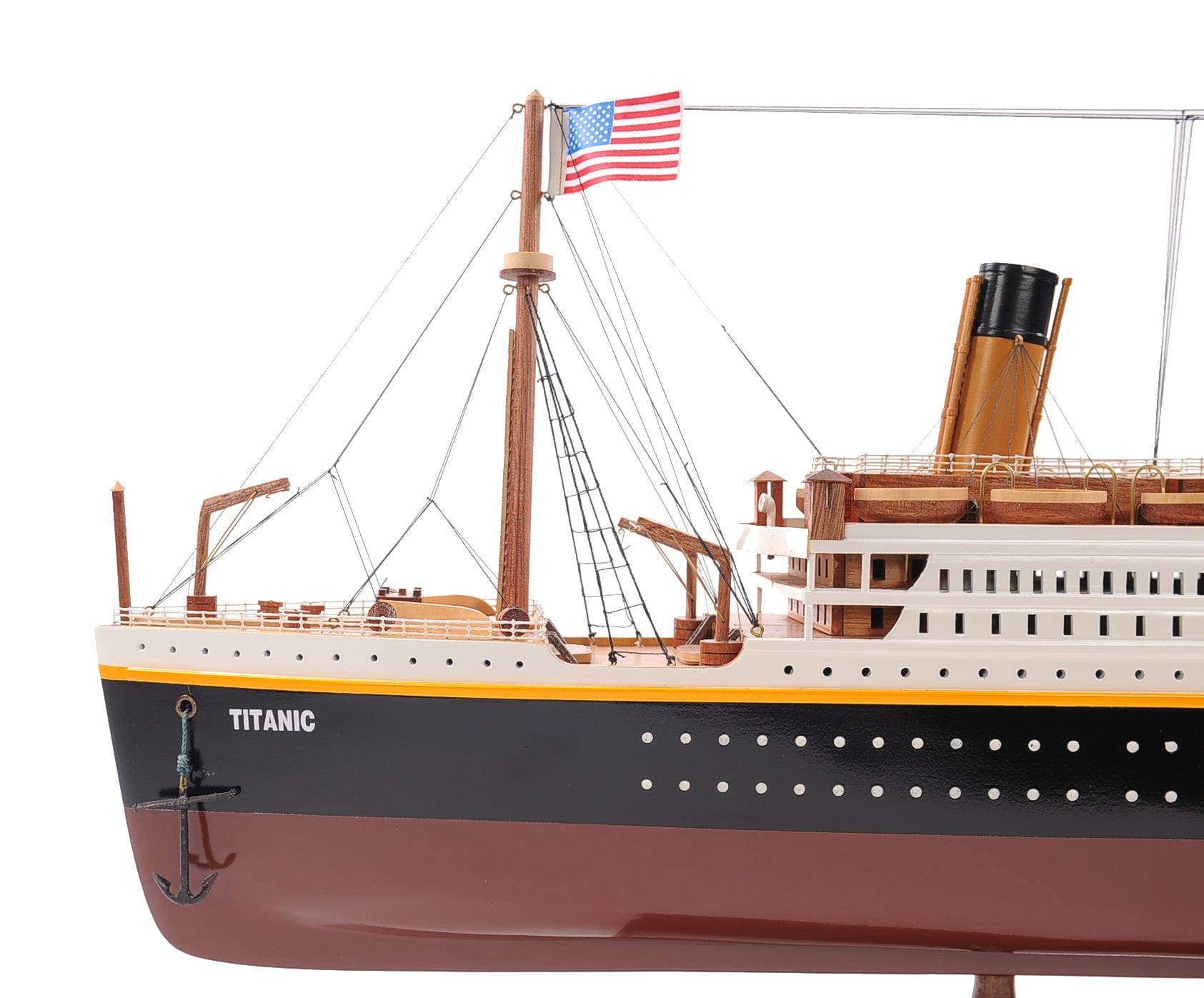 ALDO Hobbies & Creative Arts> Collectibles> Scale Model L: 40 W: 4.5 H: 14 Inches / NEW / Wood RMS Titanic Painted Large Passenger Ship Ocean Liner Wood Model Assembled