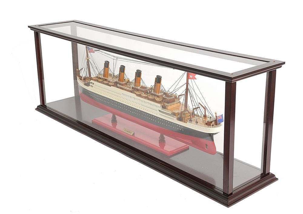 ALDO Hobbies & Creative Arts> Collectibles> Scale Model L: 44.75 W: 9.25 H: 15 Inches / NEW / Wood RMS Titanic Painted Large Passenger Ship Ocean Liner Wood Model With Display Case Assembled