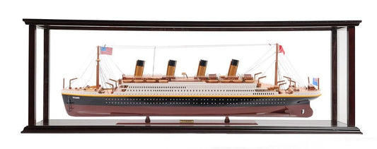 ALDO Hobbies & Creative Arts> Collectibles> Scale Model L: 44.75 W: 9.25 H: 15 Inches / NEW / Wood RMS Titanic Painted Large Passenger Ship Ocean Liner Wood Model With Display Case Assembled