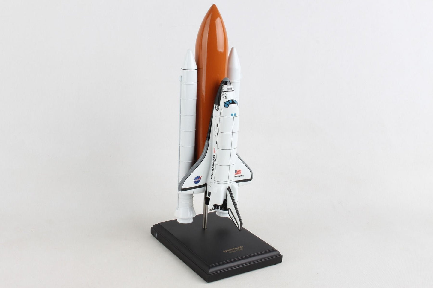 ALDO Hobbies & Creative Arts> Collectibles> Scale Model Length is 11" and wingspan is 4-1/2" Scale 1/200 / NEW / ABS NASA Space Shuttle Discovery Orbiter Full Stack  Wood Model Space Craft