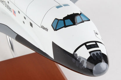 ALDO Hobbies & Creative Arts> Collectibles> Scale Model Length is 14 1/2" and wingspan is 9 1/4". / NEW / wood NASA Space Shuttle Atlantis Orbiter Large Wood Model Space Craft