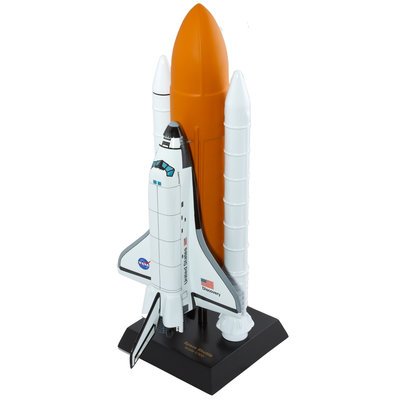 ALDO Hobbies & Creative Arts> Collectibles> Scale Model Length is 25" and wingspan is 9" / NEW / Wood NASA Space Shuttle Discovery Orbiter Full Stack Large Wood Model Space Craft