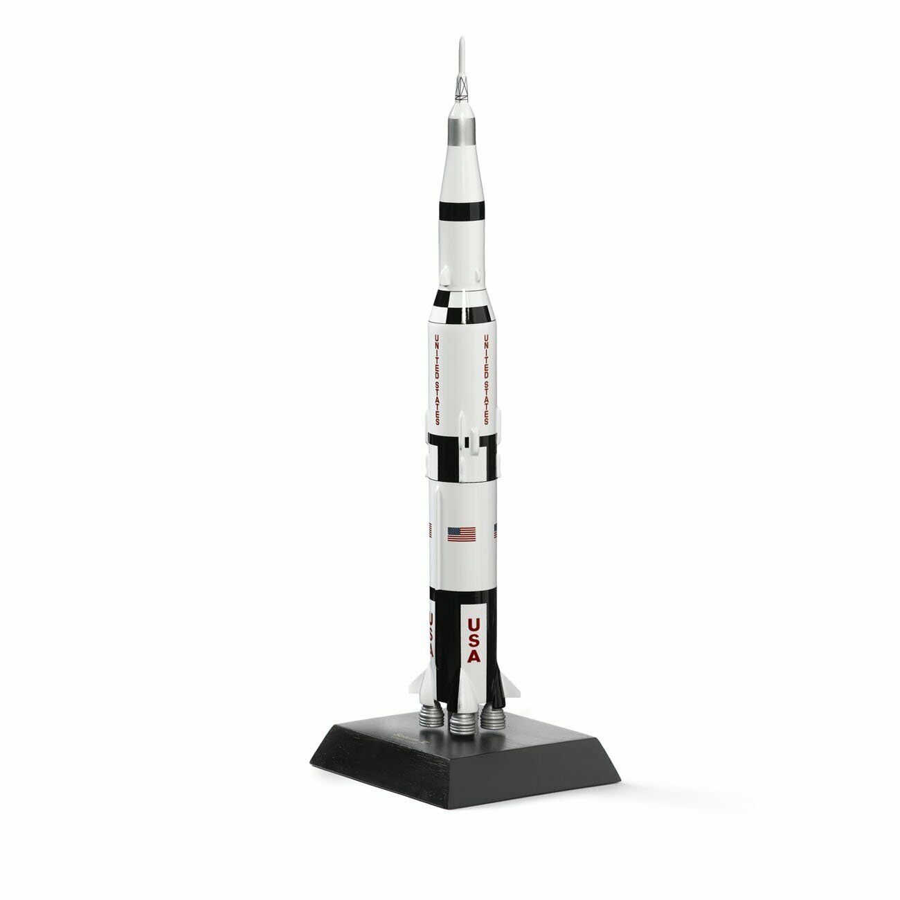 ALDO > Hobbies & Creative Arts> Collectibles> Scale Model NASA Apollo Saturn 1B Moon Rocket Launch Vehicle Solid Wood Desk Top Display  Spacecraft