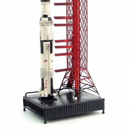 ALDO > Hobbies & Creative Arts> Collectibles> Scale Model NASA Apollo Saturn V Moon Rocket on Launch Pad  Spacecraft Desk Top Display
