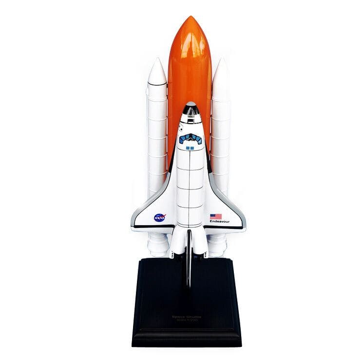 ALDO Hobbies & Creative Arts> Collectibles> Scale Model NASA Space Shuttle Endeavor Orbiter Full Stack 11 Inches Wood Model Space Craft