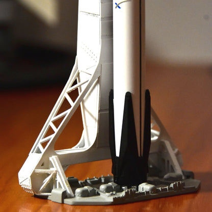 ALDO > Hobbies & Creative Arts> Collectibles> Scale Model NASA SpaceX Falcon 9 Rocket Manned Dragon Space Ship on Tower Launch Pad Spacecraft Desk Top Display.