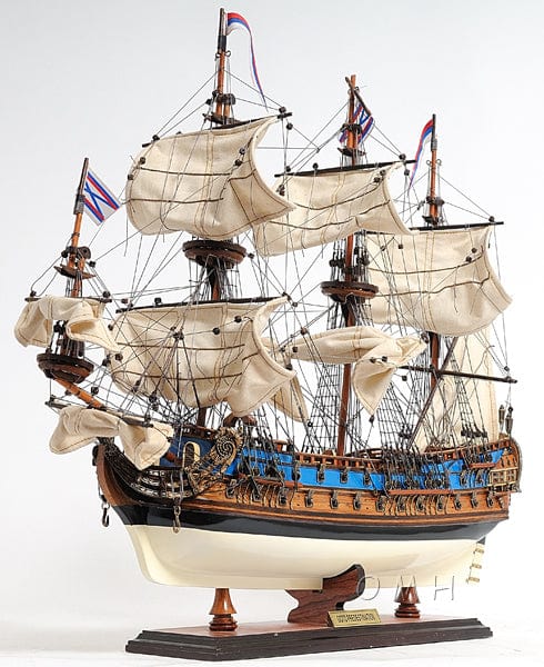 Aldo Hobbies & Creative Arts> Collectibles> Scale Model new / Wood / L: 22 W: 7.5 H: 21.5 Inches Peter the Great Flagship Tallship Providence of God Goto Predestination Excusive Edition Small Wood Model Sailboat Assembled