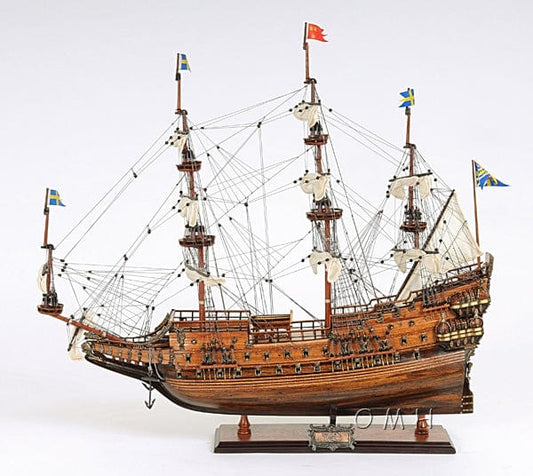 Aldo Hobbies & Creative Arts> Collectibles> Scale Model new / Wood / L: 29.5 W: 9 H: 28 Inches Wasa  Swedish Royal Navy Exclusive Edition Tall Ship Medium Wood Model Sailboat Assembled