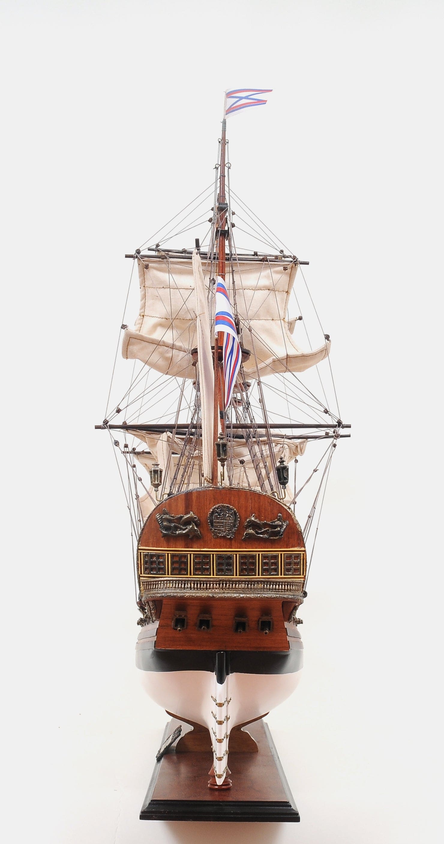 Aldo Hobbies & Creative Arts> Collectibles> Scale Model new / Wood / L: 37.5 W: 11.5 H: 33 Inches Peter the Great Flagship Tallship Providence of God Goto Predestination Excusive Edition Large Wood Model Sailboat Assembled
