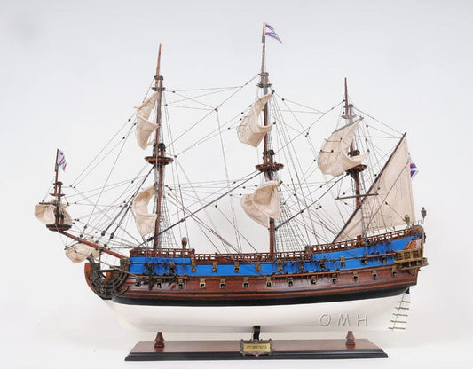 Aldo Hobbies & Creative Arts> Collectibles> Scale Model new / Wood / L: 37.5 W: 11.5 H: 33 Inches Peter the Great Flagship Tallship Providence of God Goto Predestination Excusive Edition Large Wood Model Sailboat Assembled