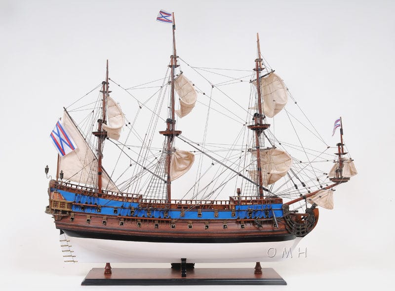 Aldo Hobbies & Creative Arts> Collectibles> Scale Model new / Wood / L: 37.5 W: 11.5 H: 33 Inches Peter the Great Flagship Tallship Providence of God Goto Predestination Excusive Edition Large Wood Model Sailboat Assembled
