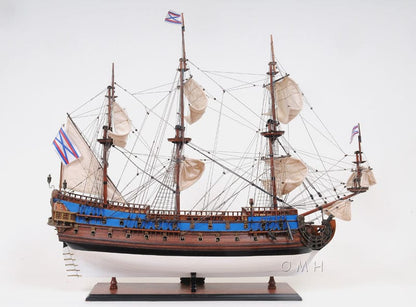 Aldo Hobbies & Creative Arts> Collectibles> Scale Model new / Wood / L: 37.5 W: 11.5 H: 33 Inches Peter the Great Flagship Tallship Providence of God Goto Predestination Excusive Edition Large Wood Model Sailboat Assembled