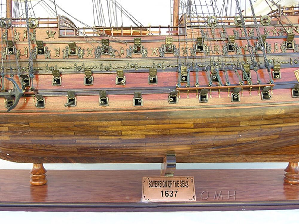 Aldo Hobbies & Creative Arts> Collectibles> Scale Model new / Wood / L: 58 W: 17 H: 53 Inches HMS Sovereign Of The Seas Royal Navy Tall Ship X Large  Wood Model Assembled