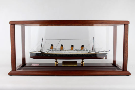 ALDO Hobbies & Creative Arts> Collectibles> Scale Model RMS Titanic medium Passenger Ship Ocean Liner Wood Model Assembled With Display Case and Real Artifact From the Ship