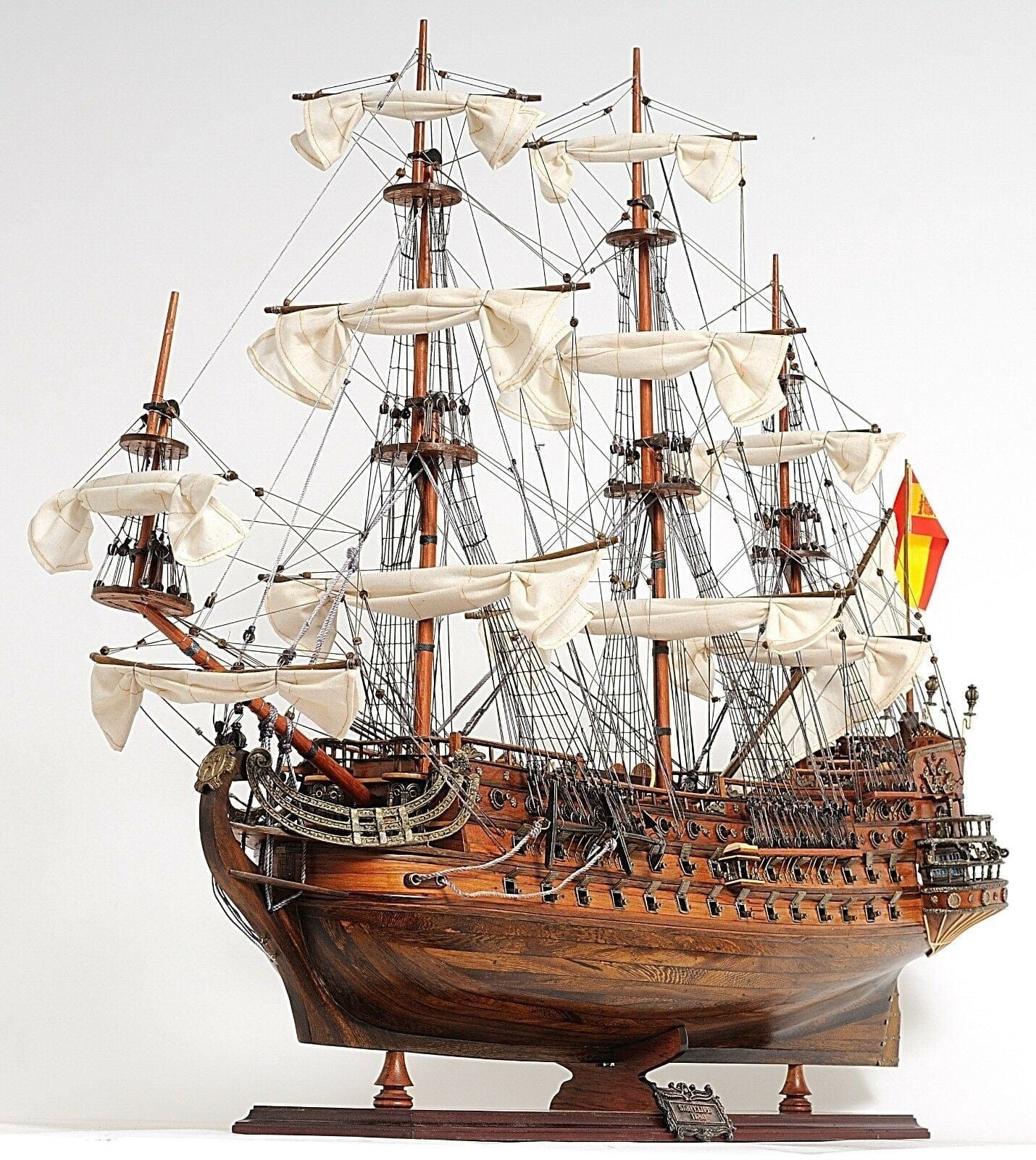 ALDO Hobbies & Creative Arts> Collectibles> Scale Model San Felipe Spanish Armada Galleon Large Tall Ship Exclusive Edition Large Wood Model Sailboat Assembled