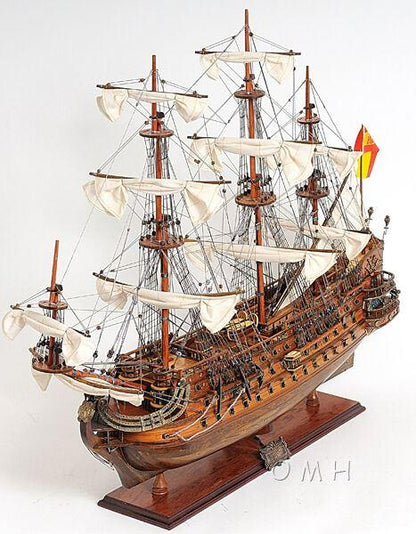 ALDO Hobbies & Creative Arts> Collectibles> Scale Model San Felipe Spanish Armada Galleon Large Tall Ship Exclusive Edition Large Wood Model Sailboat Assembled