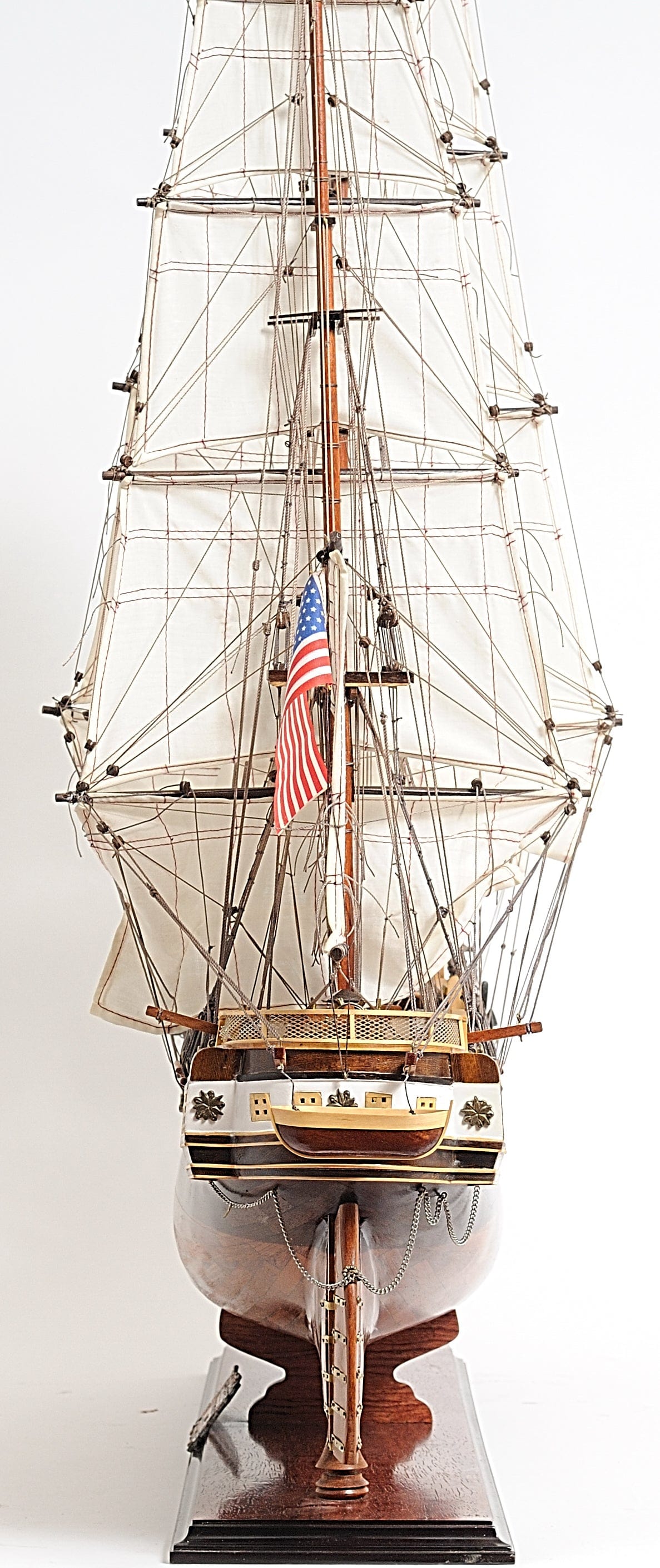 ALDO Hobbies & Creative Arts> Collectibles> Scale Model United States Navy USS Constellation Tall Ship  Wood Model Sailboat Assembled