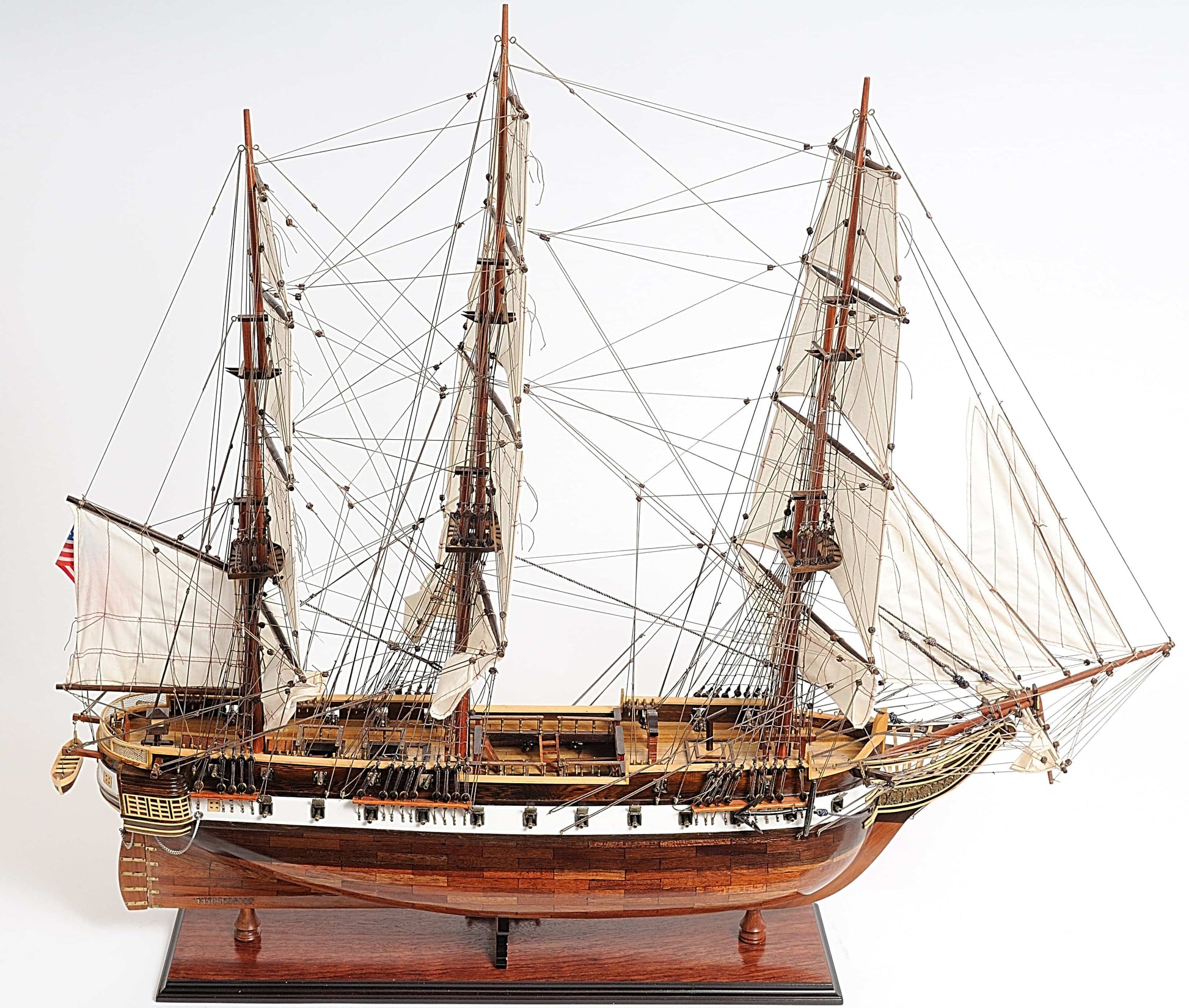 ALDO Hobbies & Creative Arts> Collectibles> Scale Model United States Navy USS Constellation Tall Ship Xtra Large  Wood Model Sailboat Assembled