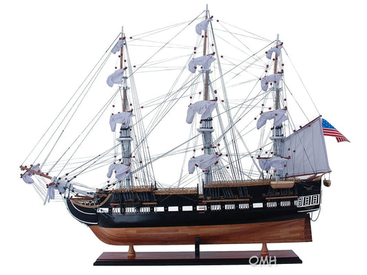 ALDO Hobbies & Creative Arts> Collectibles> Scale Model USS  Constellation Three-Mast Frigate Tall Ship Large  Wood Model Sailboat Assembled