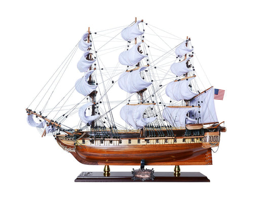 ALDO Hobbies & Creative Arts> Collectibles> Scale Model USS Constitution Old Ironsides Limited Edition Full Crooked Sails Tall Ship Wood Model Sailboat Assembled