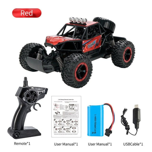 ALDO Hobbies & Creative Arts > Collectibles > Scale Models 12" long x 7.5" Wide x 7.5" H / NEW / metal Radio Controlled Off Road Monster Racing Track  High Speed Remote Control Truck Red Model with LED