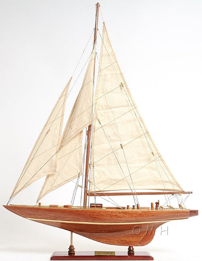 ALDO Hobbies & Creative Arts > Collectibles > Scale Models America's Cup  Enterprise Yacht  Small Sailboat Wood Model Assembled
