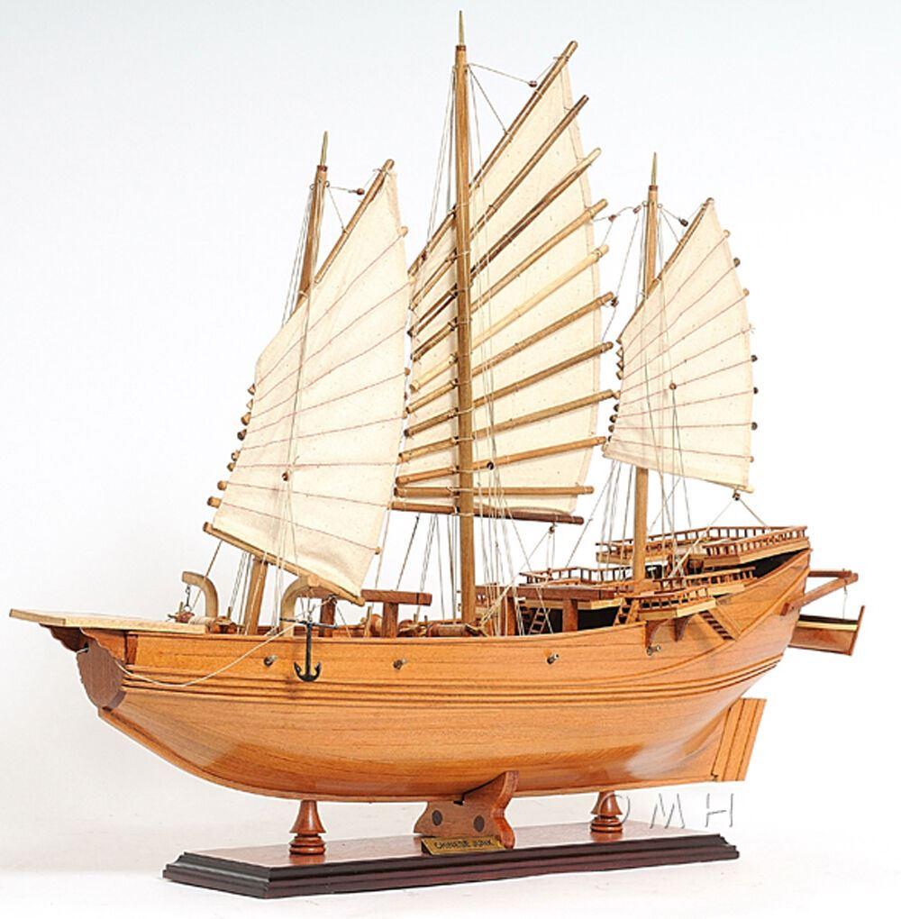 ALDO Hobbies & Creative Arts > Collectibles > Scale Models Chinese Junk Pirate Sailboat Wood Large Model Ship Assembled