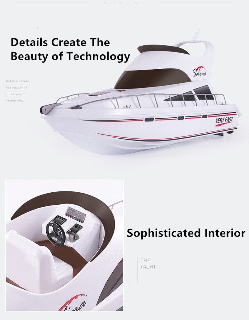 ALDO Hobbies & Creative Arts > Collectibles > Scale Models Dimensions: 70 x 19.5 x 31cm / 27.5" Long x 7.7 " Wide x 12.2" Toll Inches / NEW / ABS Radio Controlled Salina Royal Luxury Yacht Model Speedboat Ship Assembled