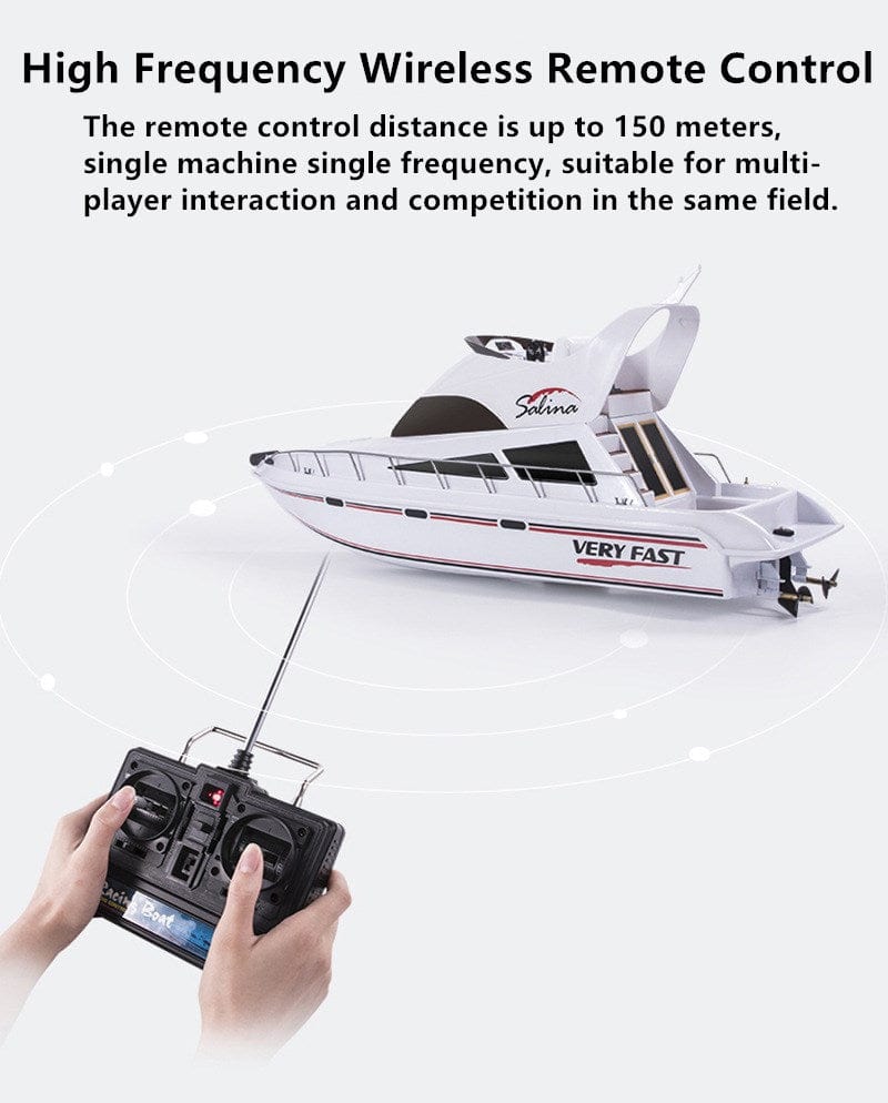 ALDO Hobbies & Creative Arts > Collectibles > Scale Models Dimensions: 70 x 19.5 x 31cm / 27.5" Long x 7.7 " Wide x 12.2" Toll Inches / NEW / ABS Radio Controlled Salina Royal Luxury Yacht Model Speedboat Ship Assembled