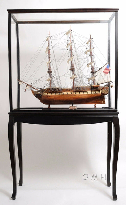 ALDO Hobbies & Creative Arts > Collectibles > Scale Models Display Case Cabinet 40" Wood and Plexiglas for Tall Ship Yacht and Boat Models