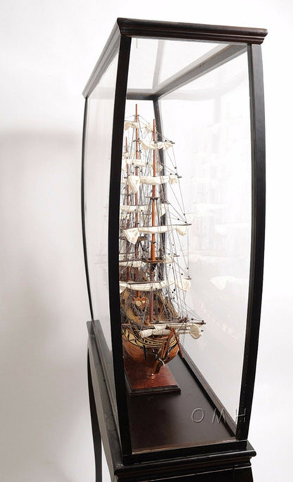 ALDO Hobbies & Creative Arts > Collectibles > Scale Models Display Case Cabinet 40" Wood and Plexiglas for Tall Ship Yacht and Boat Models