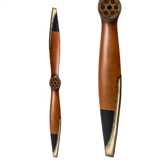 ALDO Hobbies & Creative Arts > Collectibles > Scale Models Great War WWI Large Vintage Black Tips Biplane Propeller With Metal Brocket Wood Model