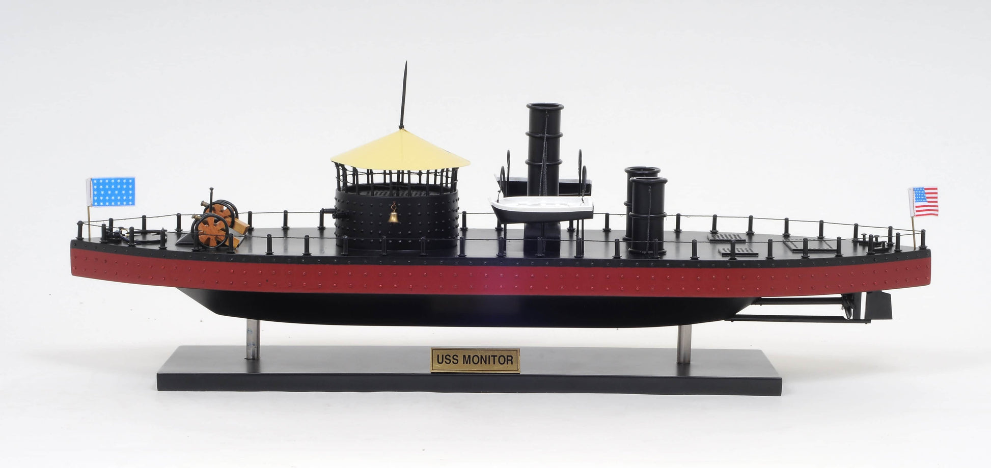 ALDO Hobbies & Creative Arts > Collectibles > Scale Models L: 24.5 W: 7 H: 10.5 Inches / NEW / wood U.S.S. Monitor Ironclad Steam Powered Ship Exclusive Edition Model Assembled