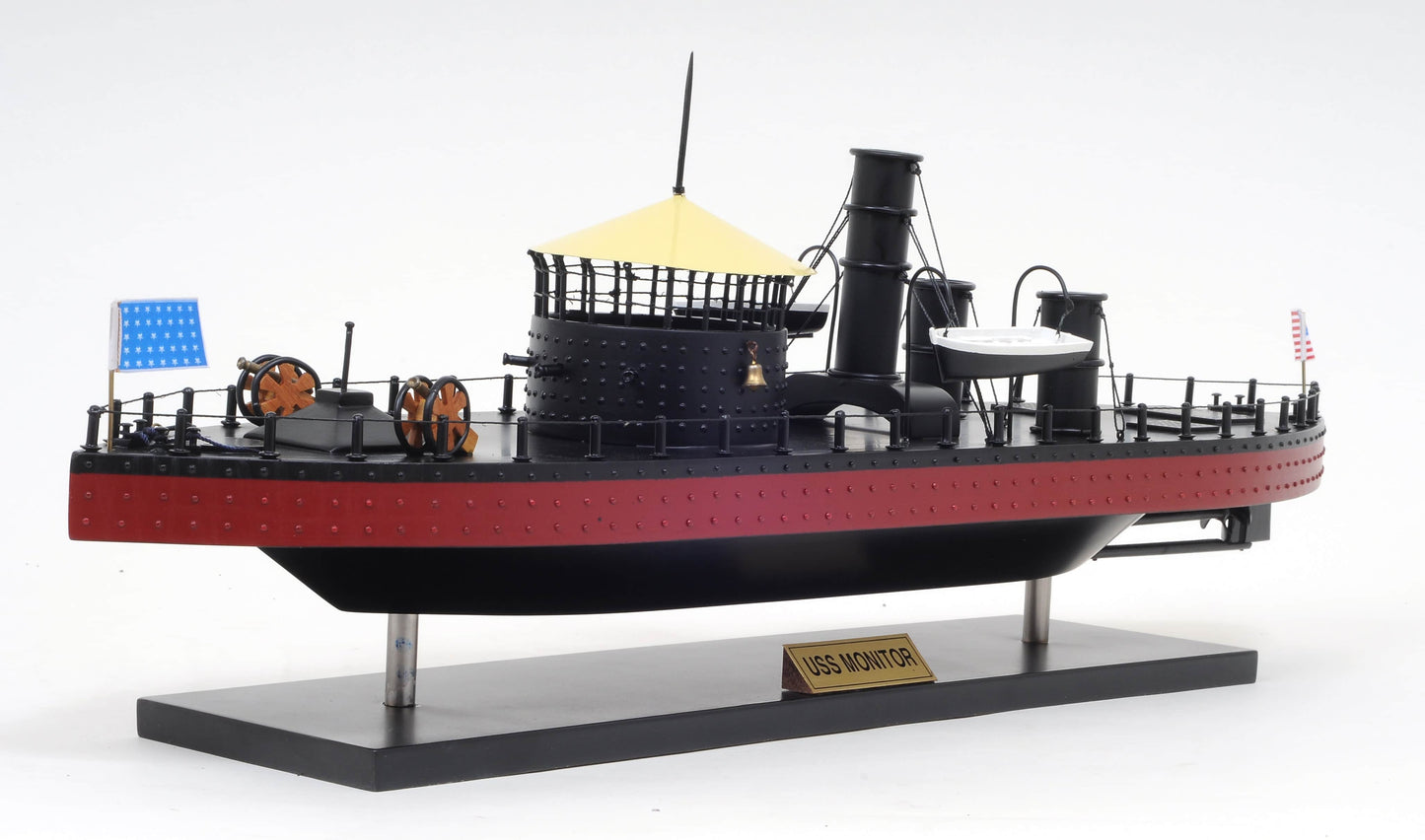 ALDO Hobbies & Creative Arts > Collectibles > Scale Models L: 24.5 W: 7 H: 10.5 Inches / NEW / wood U.S.S. Monitor Ironclad Steam Powered Ship Exclusive Edition Model Assembled