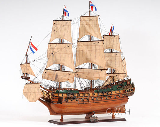 ALDO Hobbies & Creative Arts > Collectibles > Scale Models L: 37 W: 11 H: 35 Inches / NEW / Wood Friesland Dutch of  Great Fleet of the United Province of Holland Tall Ship large Wood Model Sailboat Assembled