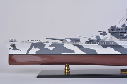 ALDO Hobbies & Creative Arts > Collectibles > Scale Models L: 42.5 W: 7 H: 15.75 Inches / NEW / wood USS Alabama BB-60 Battleship Warship Exclusive Edition XLarge Camouflage Model  Assembled