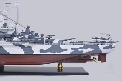 ALDO Hobbies & Creative Arts > Collectibles > Scale Models L: 42.5 W: 7 H: 15.75 Inches / NEW / wood USS Alabama BB-60 Battleship Warship Exclusive Edition XLarge Camouflage Model  Assembled