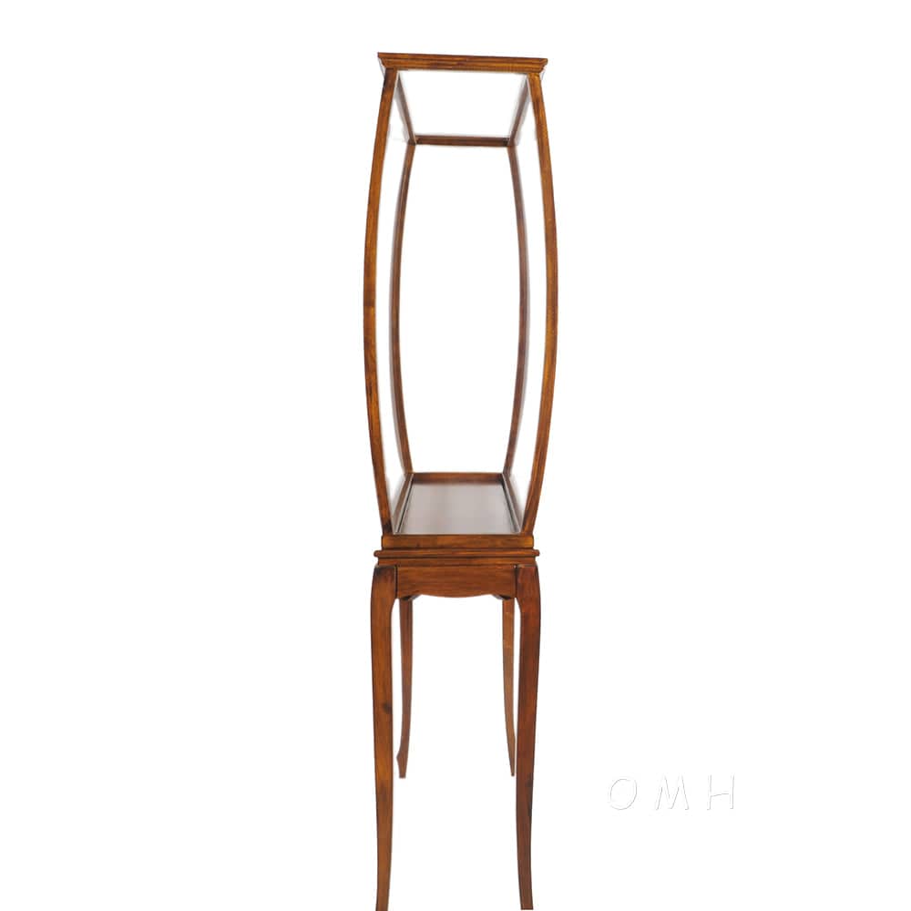 ALDO Hobbies & Creative Arts > Collectibles > Scale Models Outside: L: 40.5 W: 14.5 H: 68 Inches Inside: 38.25L x 13.25W x 36.5H inches. / NEW / Wood with plexiglass panels Floor Display Case Cabinet Wood with Plexiglas Panels Classic Light Brown for Tall Ship Yacht and Boat Models