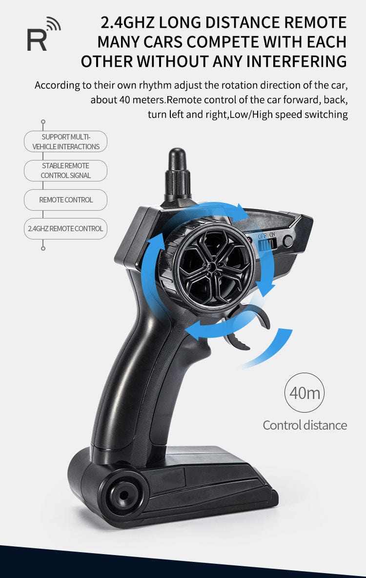ALDO Hobbies & Creative Arts > Collectibles > Scale Models Radio Controlled Off Road Monster Racing Track High Speed Remote Control  Blue Model with LED.