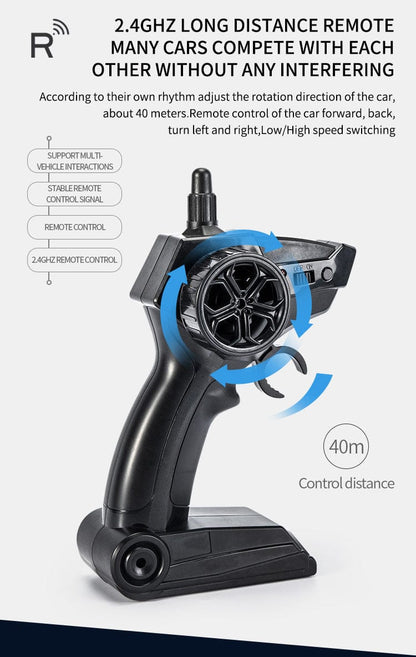 ALDO Hobbies & Creative Arts > Collectibles > Scale Models Radio Controlled Off Road Monster Racing Track High Speed Remote Control  Blue Model with LED.