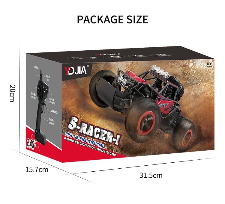 ALDO Hobbies & Creative Arts > Collectibles > Scale Models Radio Controlled Off Road Monster Racing Track High Speed Remote Control  Blue Model with LED.