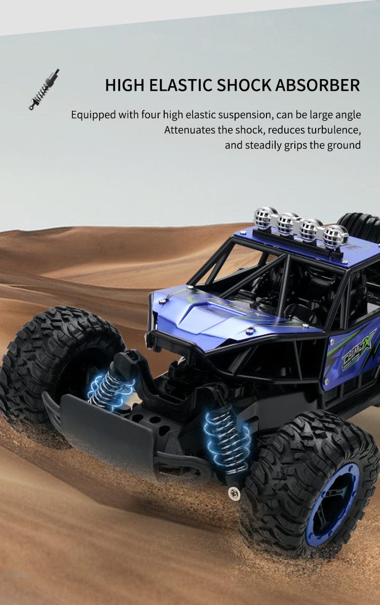 ALDO Hobbies & Creative Arts > Collectibles > Scale Models Radio Controlled Off Road Monster Racing Track High Speed Remote Control  Blue Model with LED.